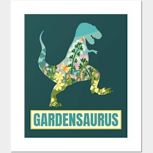 Funny Gardening Dinosaur Posters and Art